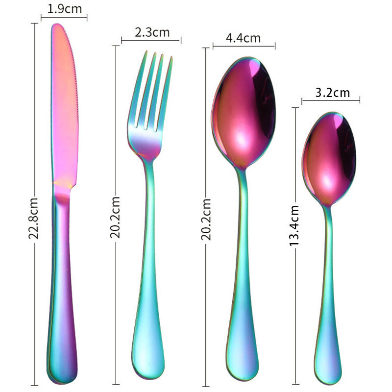 Stainless steel tableware 24-piece cutlery set