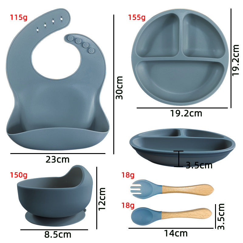 Children's Silicone Dinner Plate Set