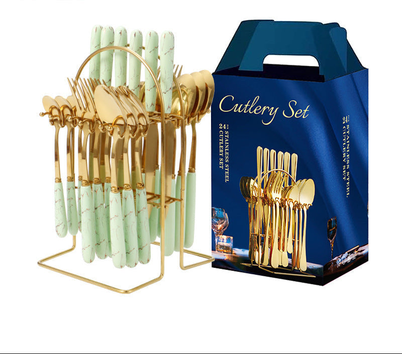 Stainless steel tableware 24-piece cutlery set