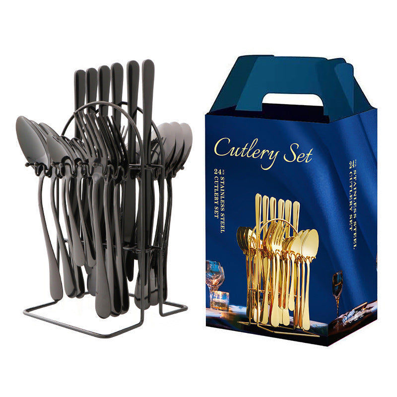 Stainless steel tableware 24-piece cutlery set