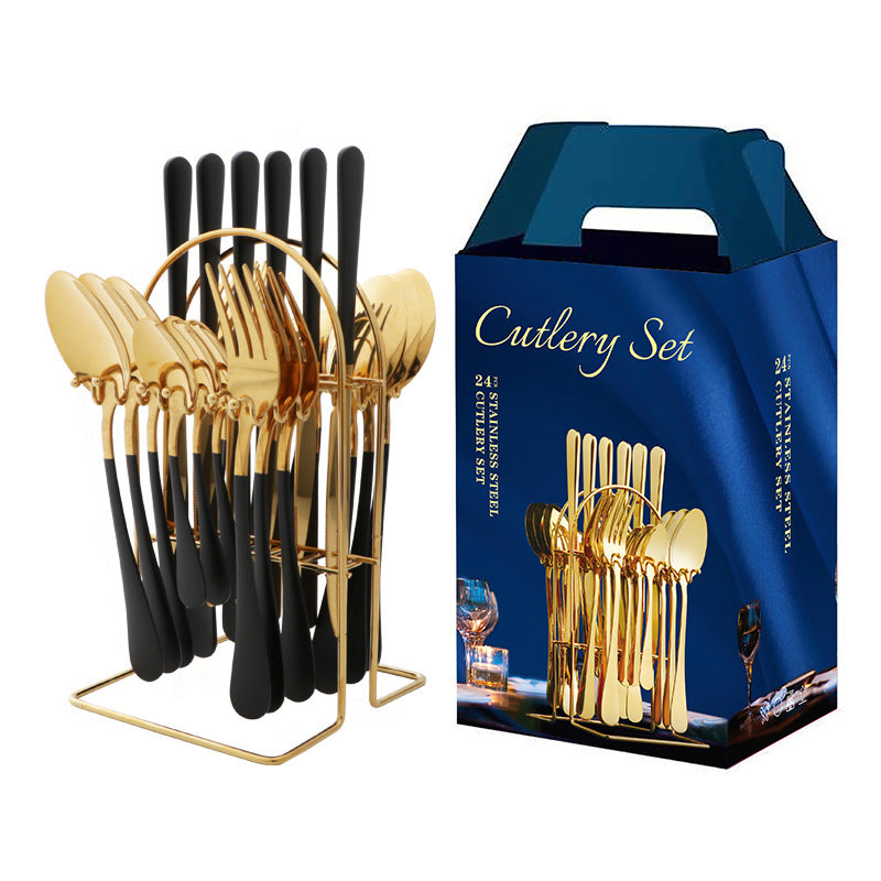 Stainless steel tableware 24-piece cutlery set