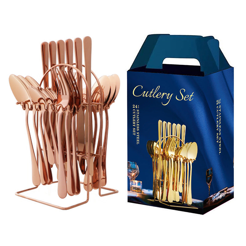 Stainless steel tableware 24-piece cutlery set