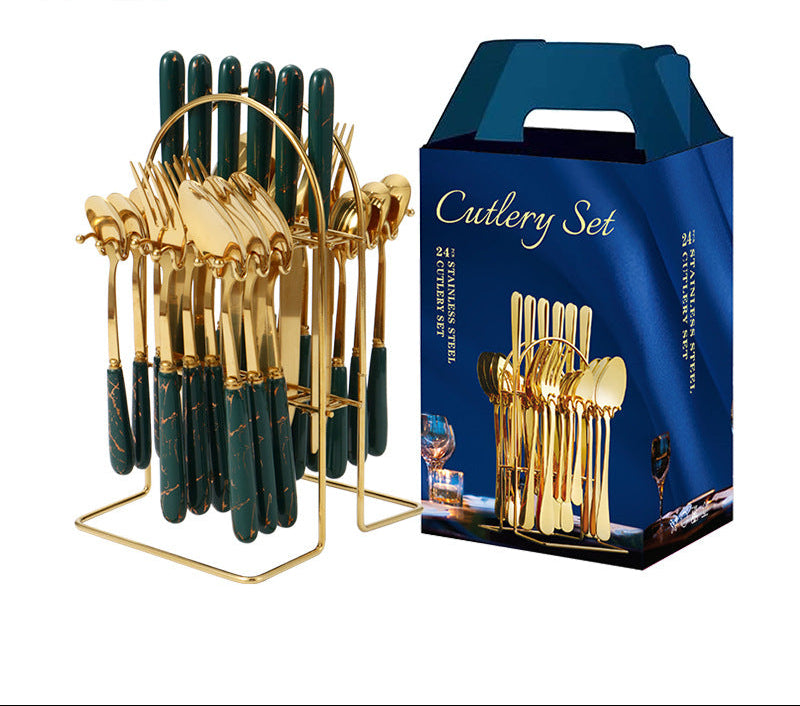 Stainless steel tableware 24-piece cutlery set