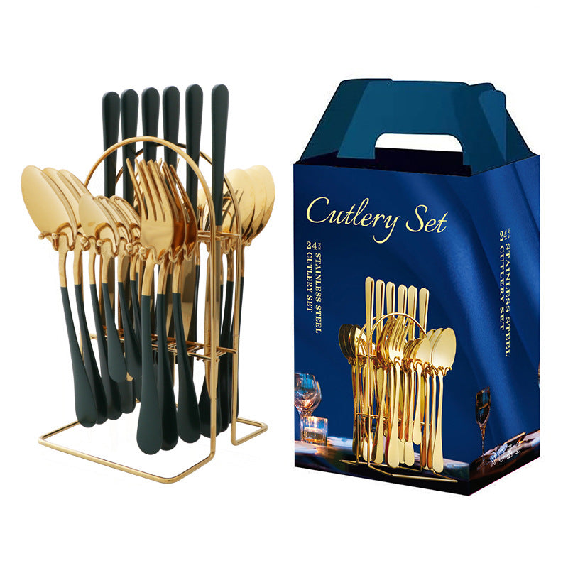 Stainless steel tableware 24-piece cutlery set