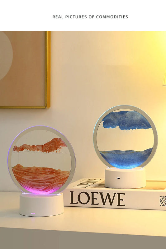 3D Three-dimensional Hourglass Painting Night Light