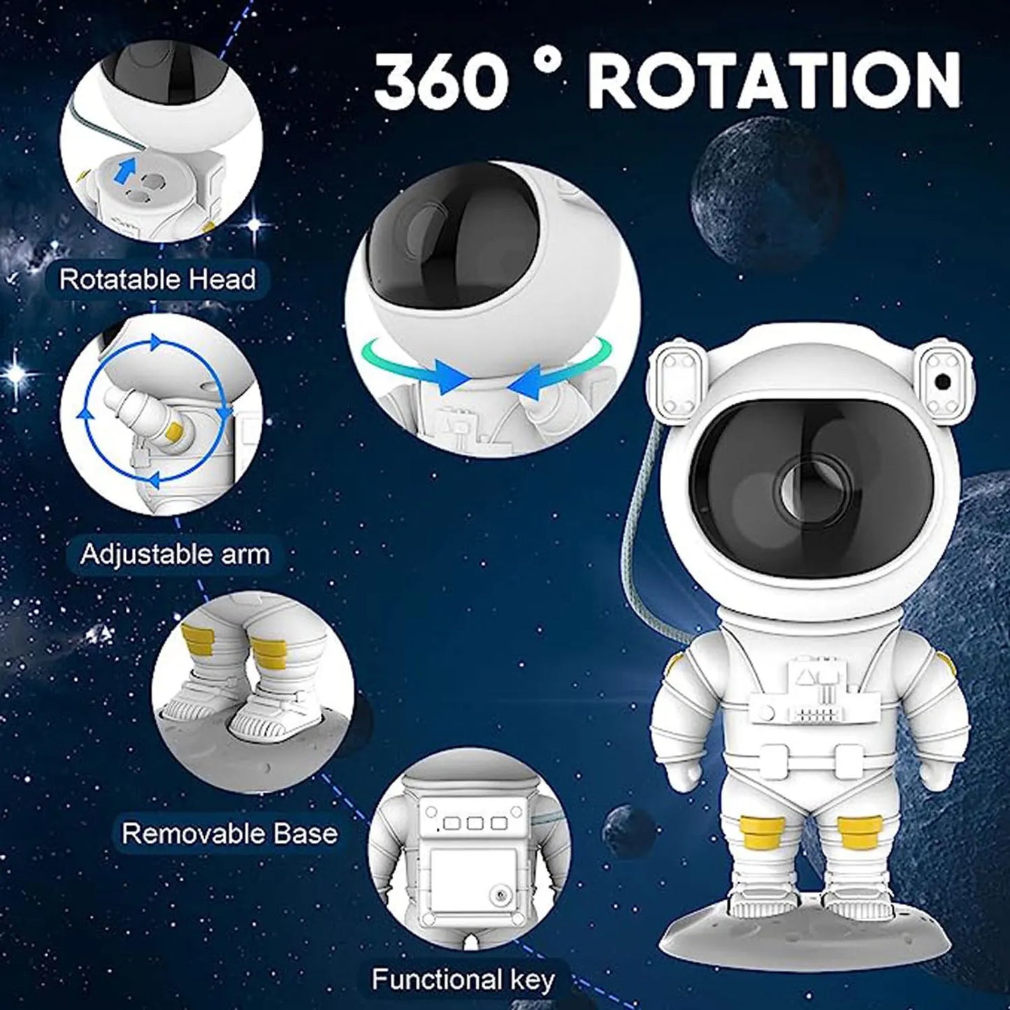 Astronaut starry sky lamp