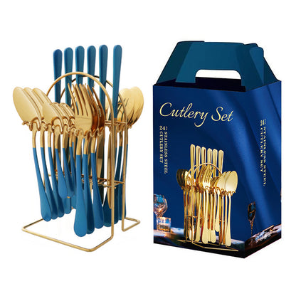 Stainless steel tableware 24-piece cutlery set