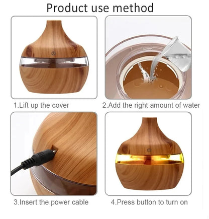 Water drop wood grain humidifier