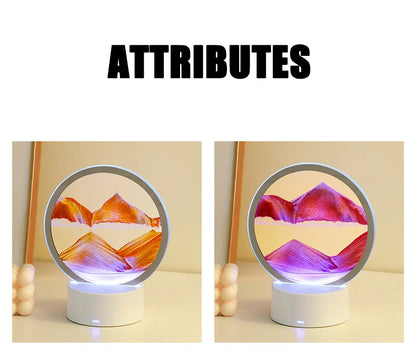 3D Three-dimensional Hourglass Painting Night Light