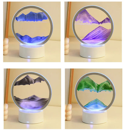 3D Three-dimensional Hourglass Painting Night Light
