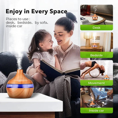 Water drop wood grain humidifier